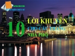 10 LỜI KHUYÊN CHO CẦU THANG NHÀ PHỐ