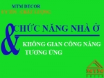 CHỨC NĂNG NHÀ Ở VÀ KHÔNG GIAN CÔNG NĂNG TƯƠNG ỨNG