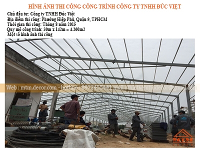 HÌNH ẢNH THI CÔNG CÔNG TRÌNH CÔNG TY TNHH ĐÚC VIỆT