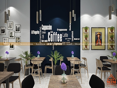 THIẾT KẾ QUÁN CAFE + THỨC ĂN NHANH - HOOC MÔN