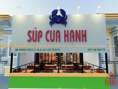 THIẾT KẾ QUÁN LẨU SÚP CUA HẠNH - GÒ VẤP