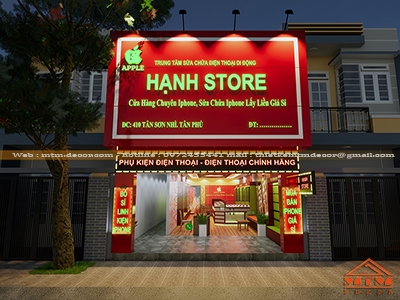 THIẾT KẾ CỬA HÀNG ĐIỆN THOẠI HẠNH STORE - Q.TÂN PHÚ TP.HCM